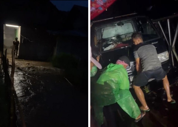 Banjir Hampiri Pemukiman Warga di Desa Rindu Hati, Jembatan di Paku Haji Membahayakan Butuh Perbaikan