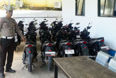 Ditinggal Pergi Mudik, 15 Unit Sepeda Motor Milik Warga Dititipkan di Kantor Satlantas Polres Bengkulu Tengah 
