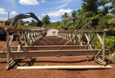 Pembangunan Jembatan Lagan Bungin Berlanjut, Jembatan Sementara Rangka Bailey Segera Terpasang