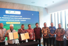 MoU Bank Tanah Ditandatangani, Bupati Bengkulu Tengah Dukung Pengelolaan Aset Negara