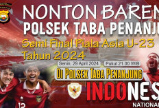 Polsek Taba Penanjung Buka Nobar Semi Final Piala Asia U-23, Indonesia vs Uzbekistan