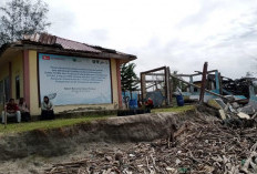 Abrasi Akibatkan 1 Unit Bangunan Konservasi Penyu Desa Pekik Nyaring Ambruk