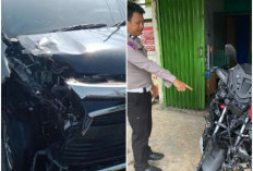 Diduga Kelelahan, Yamaha XMax Tabrak Toyota Calya, Pengendara Luka-luka