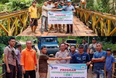 Peduli Infrastruktur Desa, PT BNT Perbaiki Dua Jembatan Rusak di Pematang Tiga