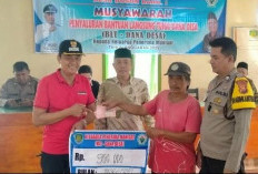 Pemdes Dusun Baru 1 Salurkan BLT untuk 15 KPM dan Mulai Pembangunan Rabat Beton