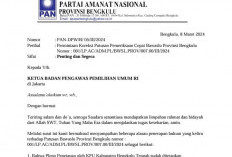 DPW PAN Bengkulu Surati Bawaslu RI 