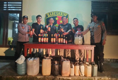 Operasi Pekat Nala, Polsek Pondok Kelapa Sita 150 Liter Tuak dan 20 Botol Miras