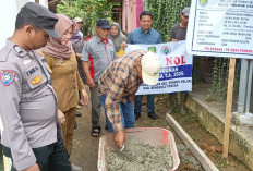 Pemdes Pondok Kelapa Tetapkan Titik Nol, Bangun Jalan Rabat Beton 55 Meter