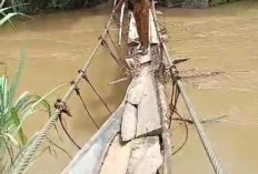 Jembatan Gantung Desa Paku Haji Ancam Keselamatan Warga, Begini Penampakannya 